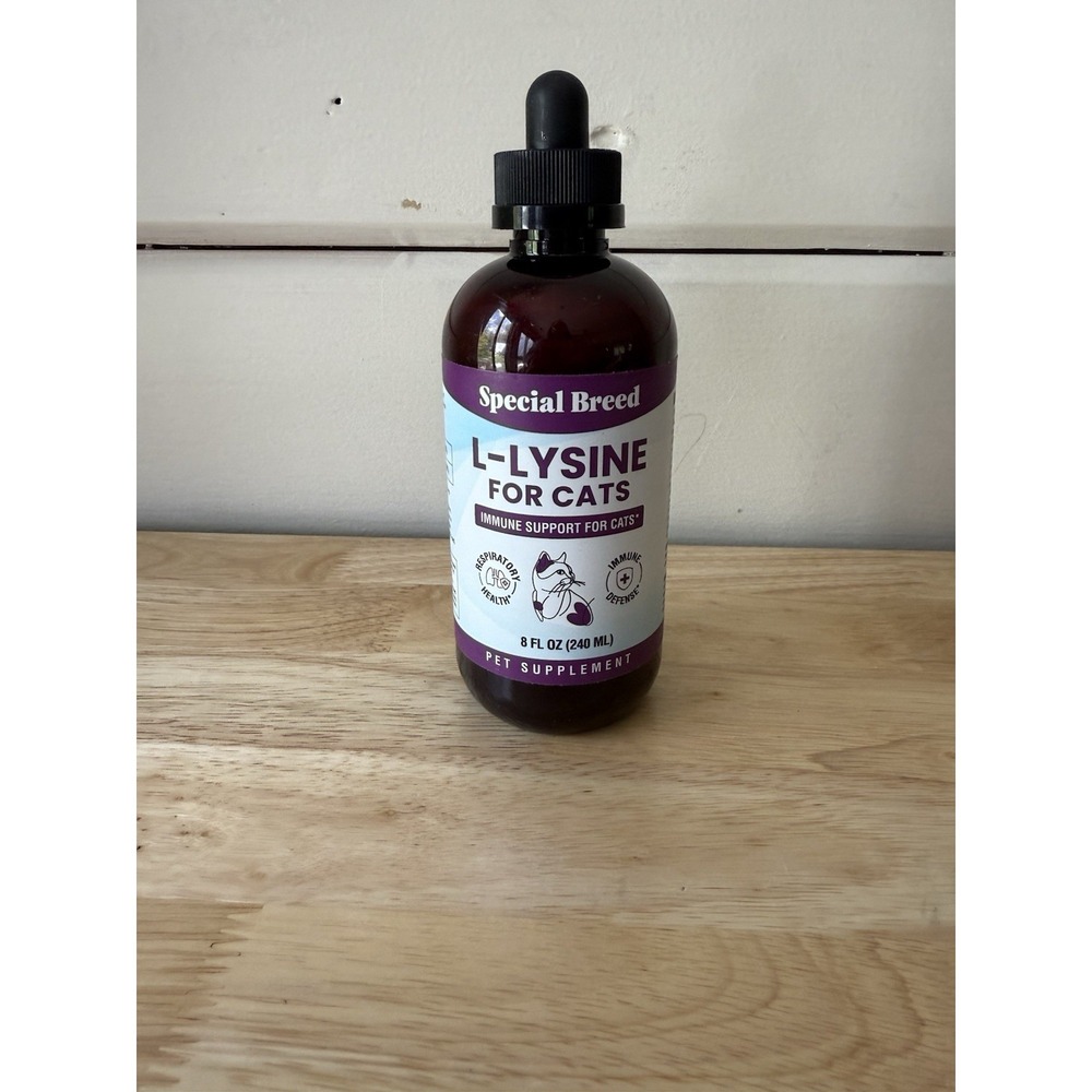 Special Breed L-Lysine For Cats 8 Fl Oz Immune, Respiratory & Eye Health Support